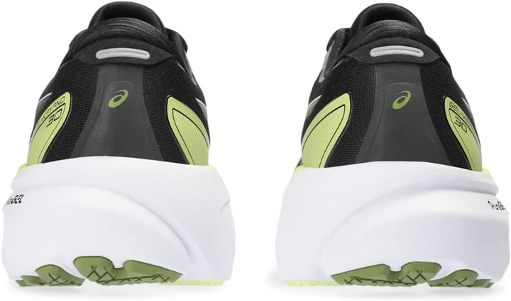 ASICS Kayano 30 Mann Laufschuhe Blau Weiss 38 EU Black Glow Yellow, 38 EU Black Glow Yellow