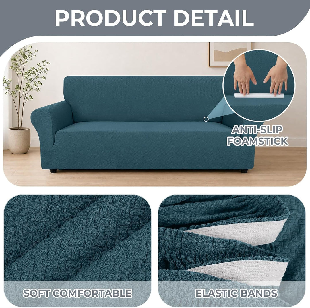 Ystyle Sofa überzug 3 Sitzer Mit Armlehne, Stretch Sofabezug rutschfest, Modern Sofa Cover Für Hunde