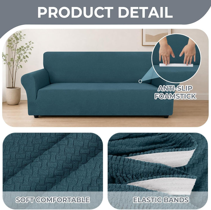 Ystyle Sofa überzug 3 Sitzer Mit Armlehne, Stretch Sofabezug rutschfest, Modern Sofa Cover Für Hunde