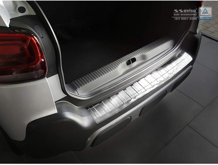 Edelstahl Heckstossstangenschutz kompatibel mit Citroën C3 Aircross II 2017- 'Ribs'