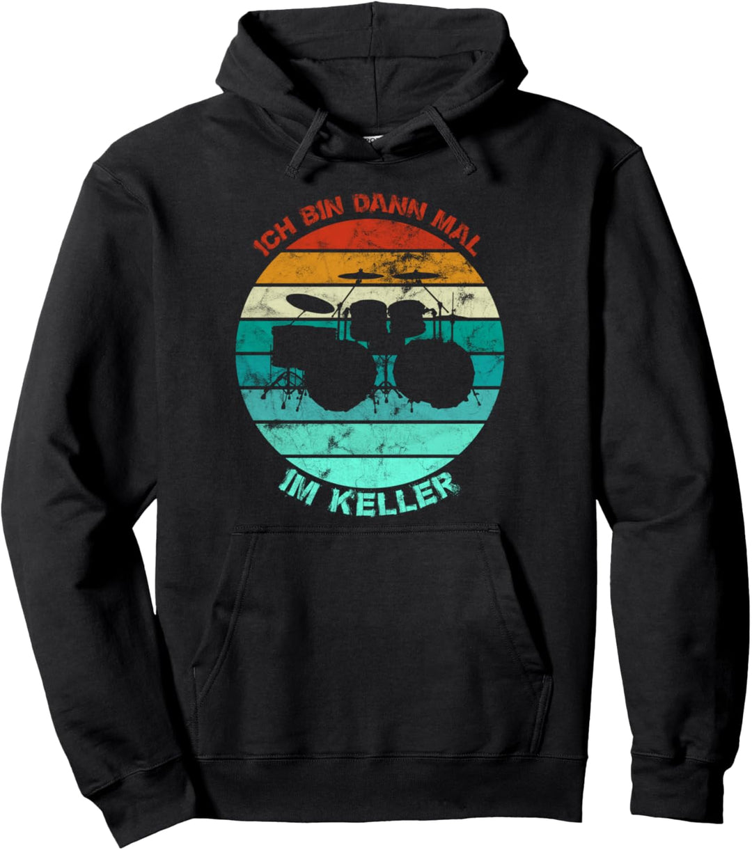 Schlagzeug Drummer Ich bin dann mal im Keller Vintage Pullover Hoodie