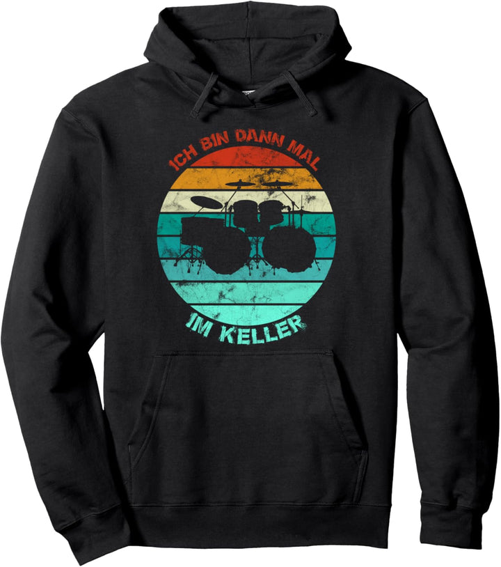 Schlagzeug Drummer Ich bin dann mal im Keller Vintage Pullover Hoodie