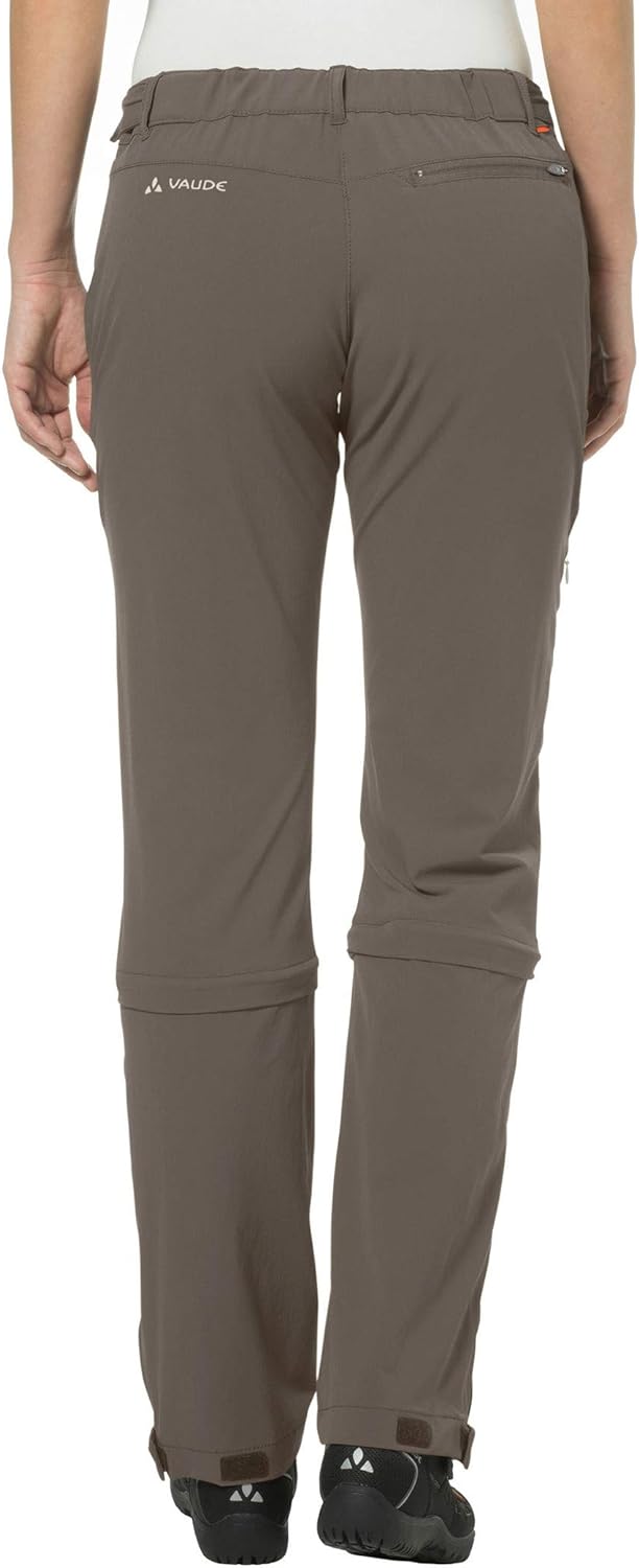 VAUDE Damen Wanderhose Trekkinghodeose Farley Stretch Capri T-Zip II braun Coconut 38, Coconut 38