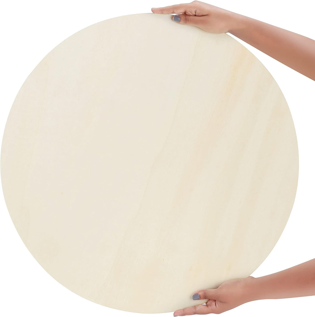 Belle Vous Naturbelassene Runde Holzscheiben (2 Stk) - 60 cm - Ausgeschnittene Holzscheiben zum Bast