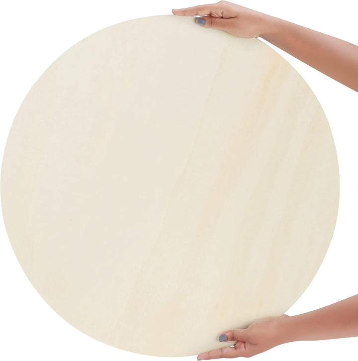 Belle Vous Naturbelassene Runde Holzscheiben (2 Stk) - 60 cm - Ausgeschnittene Holzscheiben zum Bast