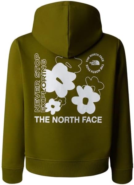 THE North FACE Unisex Girl’s Flower Graphic Relaxed Hoodie Sweatshirt (1er Pack) M Forest Olive, M F