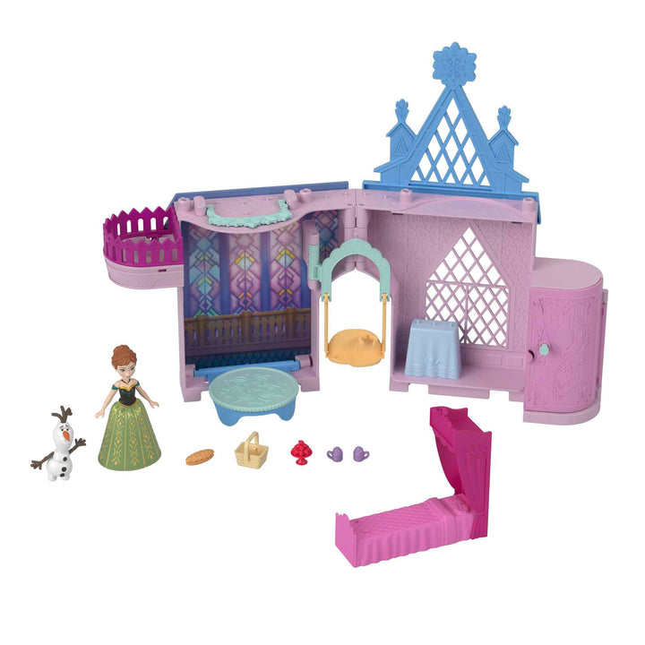 Mattel Disney Die Eiskönigin Storytime Stackers-Spielset, Puppenhaus von Annas Schloss in Arendelle
