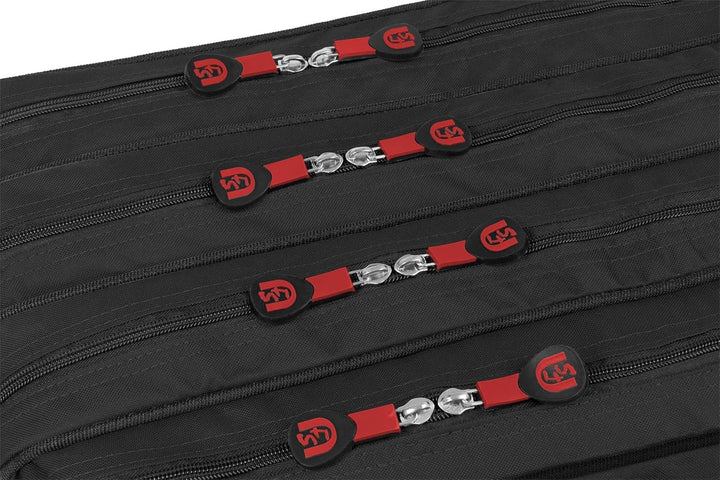 normani XXL Angelrutentasche Rutentasche mit 4 Rutenfächern für 8 Ruten - Angeltasche Kescher und Ru