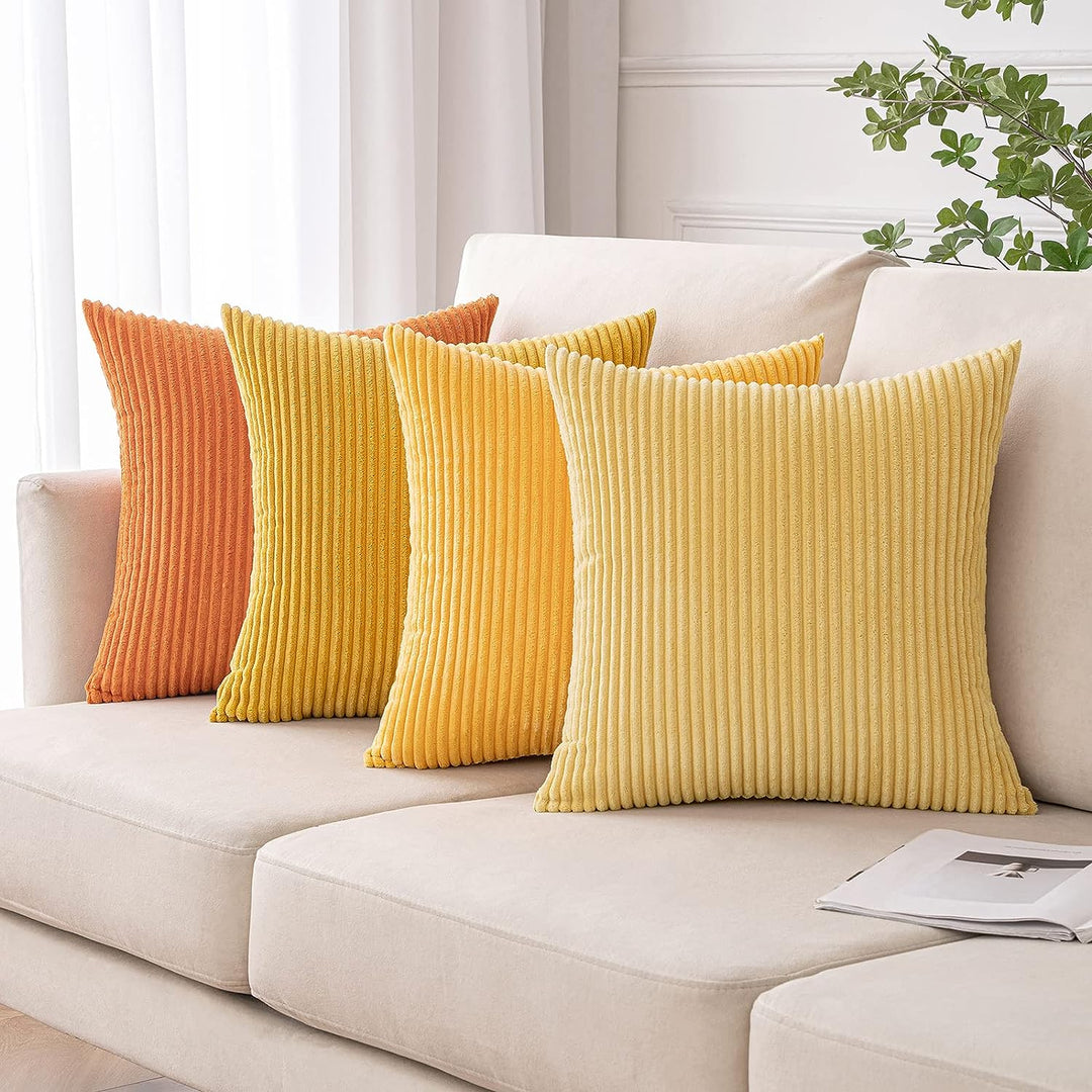MIULEE 4er Set Samt Kissenbezug Kissenhülle Kopfkissenbezug Dekorative Dekokissen Couchkissen Deko B