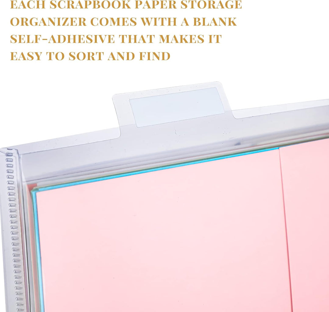 Scrapbook-Papier-Aufbewahrungs-Organizer, transparent, Kunststoff-Papierhalter mit anpassbaren Regis