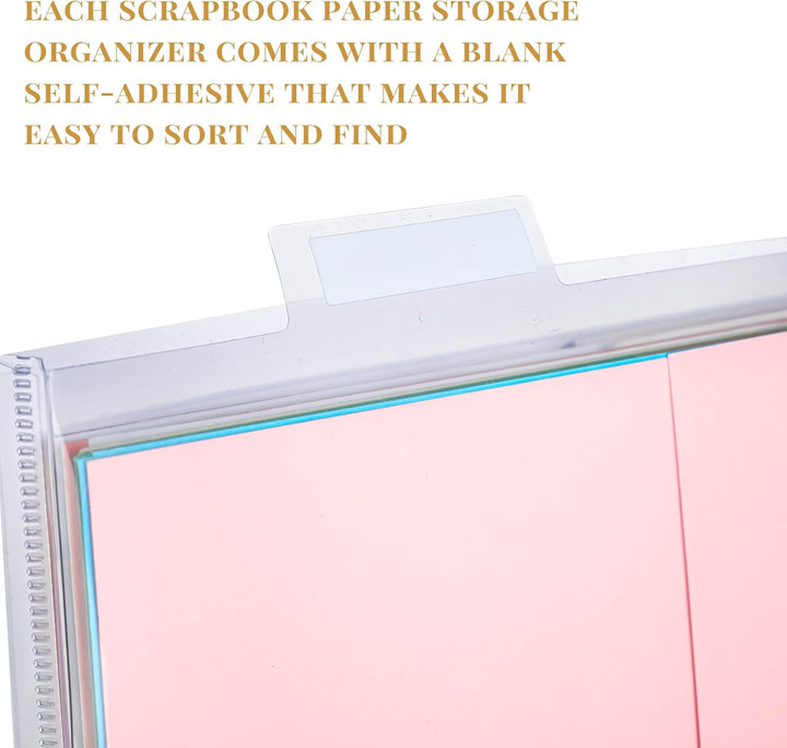 Scrapbook-Papier-Aufbewahrungs-Organizer, transparent, Kunststoff-Papierhalter mit anpassbaren Regis