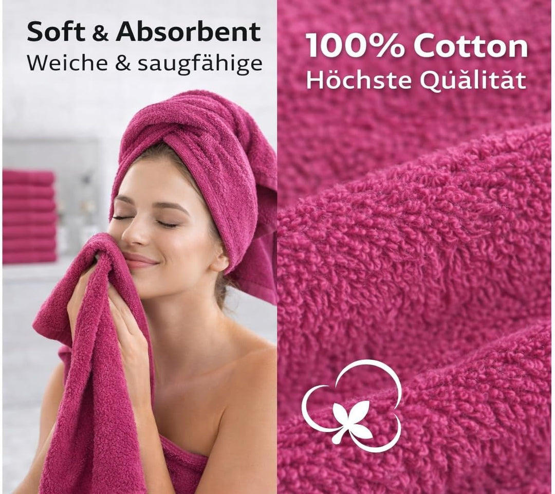 Betz Handtuch 10er Pack Handtücher Set Palermo Grösse 50x100 cm 100% Baumwolle - gut trocknend, leic
