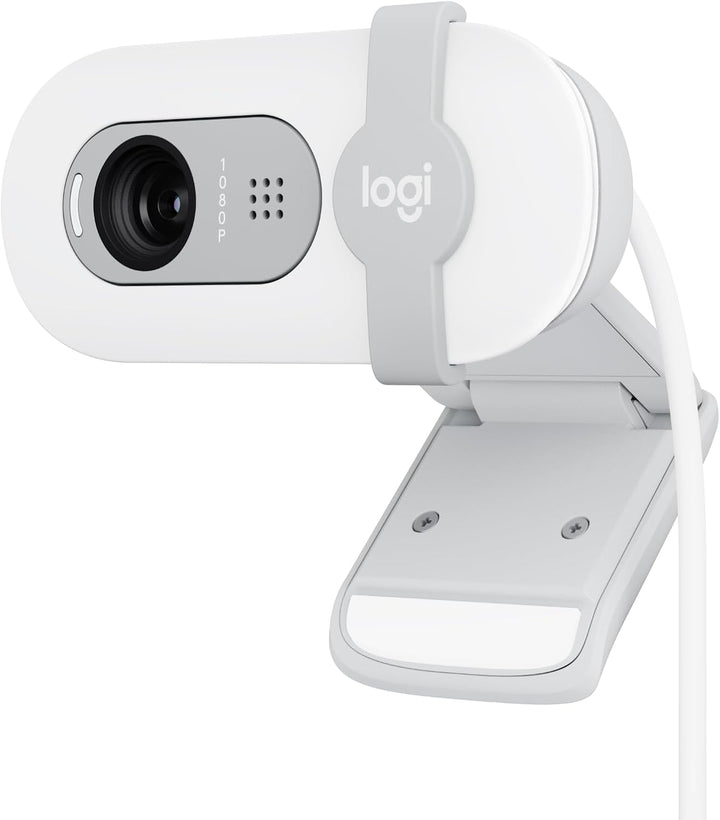 Logitech Brio 100 Full HD-Webcam für Meetings und Streaming, Auto-Lichtausgleich, integriertes Mikro