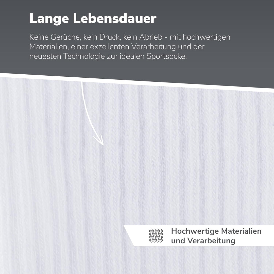 Safersox Sportsocken - Mückenschutz-Socken - in vielen Farben erhältlich! 43-46 3er Vorteilspack Wei