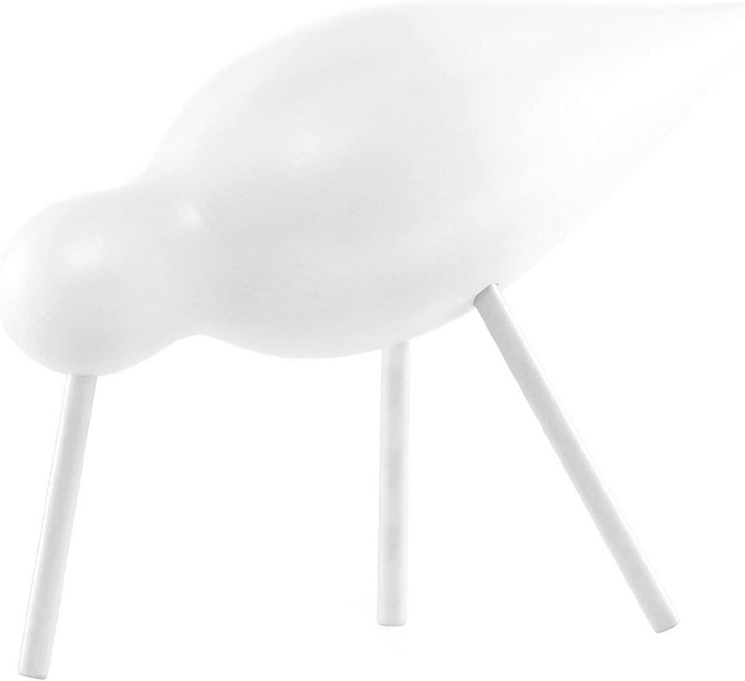 Normann Copenhagen 100167 Deko-Vogel, Holz, Weiss, 15 x 5.5 x 11 cm Weiss 15 x 5.5 x 11 cm, Weiss 15