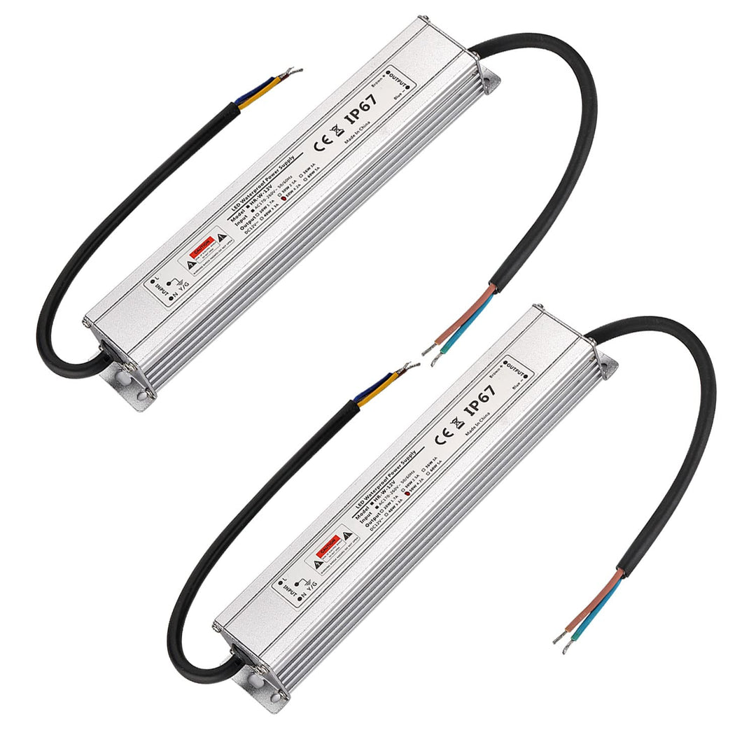 CPROSP 2er 12V LED Trafo 50w, Netzteil Treiber IP67 Wasserdicht, 0,5-50W für LED Leuchtmittel, Trans