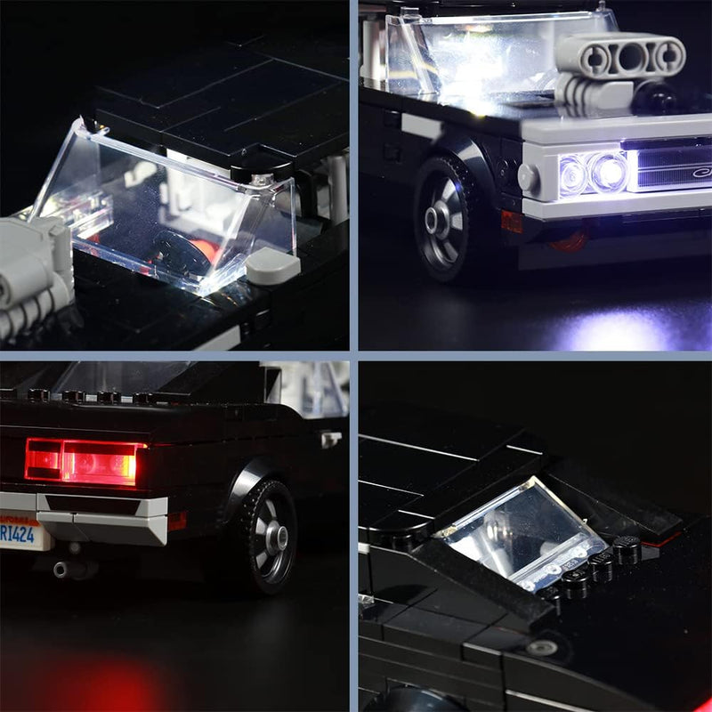 Led Licht Set Kompatibel mit Lego Speed Champions Fast & Furious 1970 Dodge Charger R/T, Dekorations