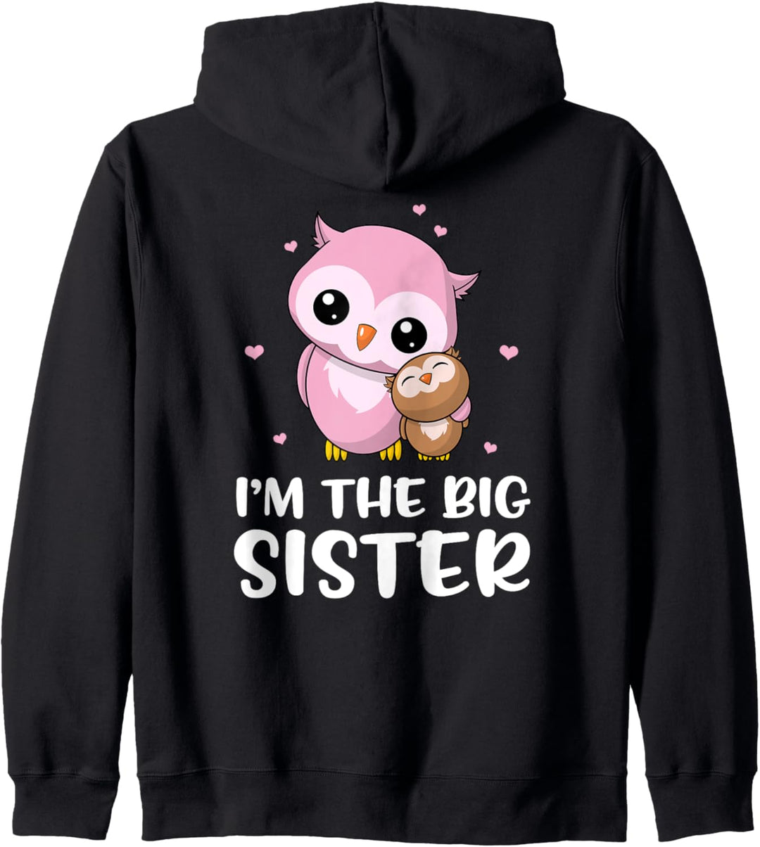 Ich bin die grosse Schwester - Süsse Eule Eulen Geschwister Kapuzenjacke