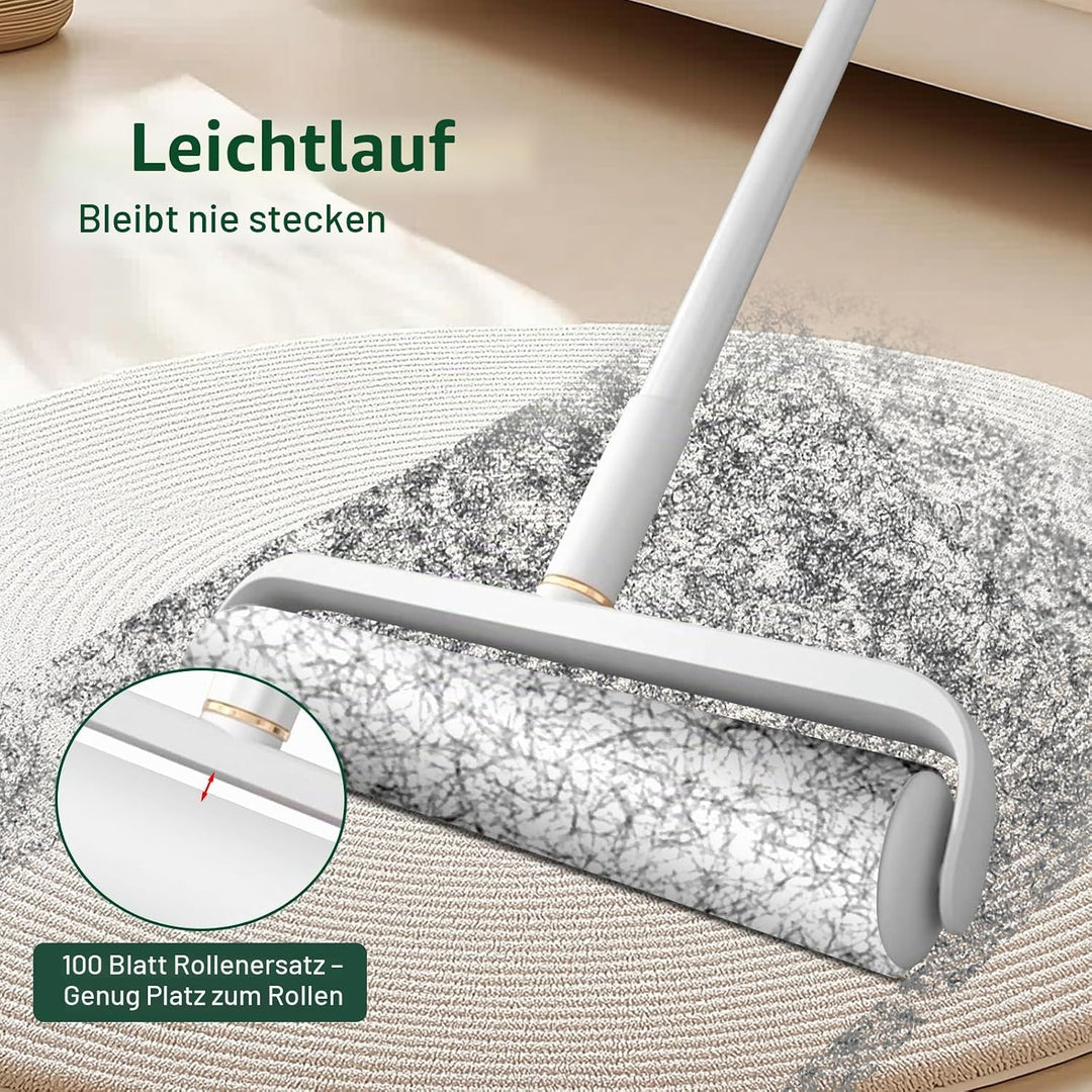 Grosse Fusselroller für Tierhaare, extra stark klebend, 400 Blatt Roller-Nachfüllpackungen mit lange