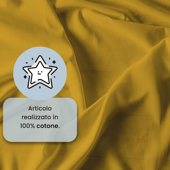 Italian Bed Linen Max Color Bettwäsche-Set, Mustard, Doppelte, Mustard