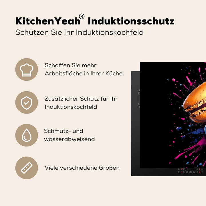 Herdabdeckplatte 90x52 cm Einteilig Küche Herdabdeckung Induktionsfeld Ceranfeld Herdabdeckplatten V