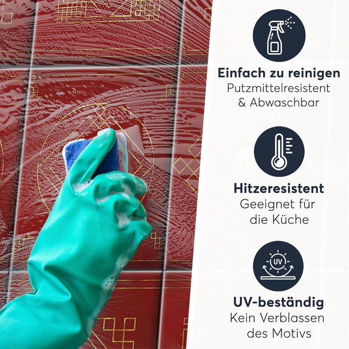 CREATISTO Mosaik Klebefliesen Stickerfliesen Fliesenfolie - Selbstklebende Fliesen Folie I Stickerfl