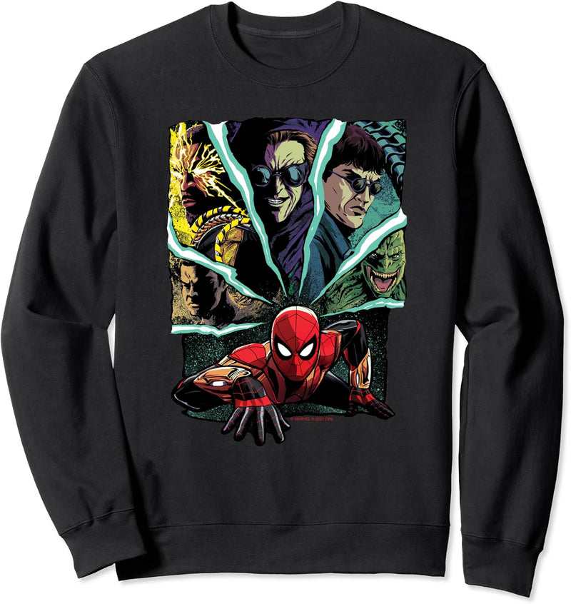 Marvel Spider-Man: No Way Home Spider-Man and Foes Sweatshirt