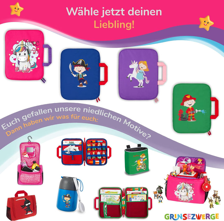 GRINSEZWERGE Tasche für Edurino & Tonie Figuren, TipToi Stift und Kinder Tablet | Sammel-Mäppchen mi