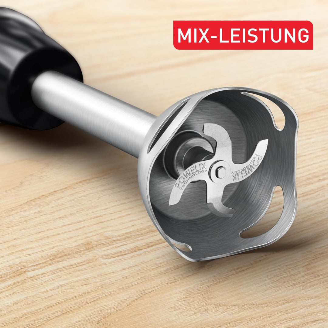 Tefal Quickchef+ 2-in-1 Stabmixer und Zerkleinerer, 1000 W, intuitive Geschwindigkeitsregelung, Turb