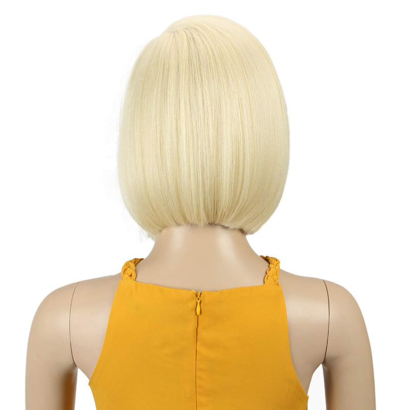 Début Lace Front Perücke für schwarze Damen Bob Perücke für weisse Damen Kunsthaar 24 cm 120g Blond