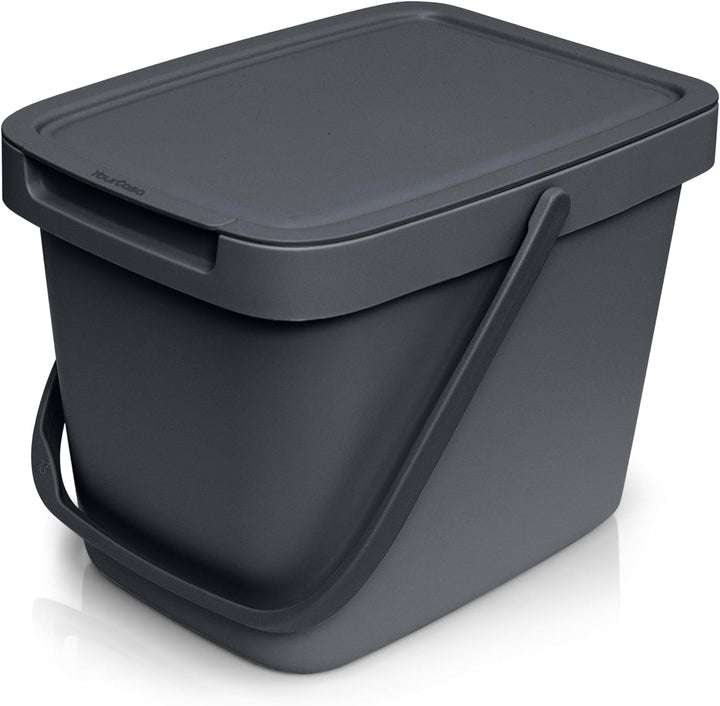 YourCasa 2 STK. Biomülleimer Küche - 6L Komposteimer für alltäglichen Biomüll - Mit Deckel und Wanda
