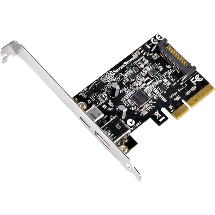 SilverStone SST-ECU03 - SST-ECU03 - PCI-E Erweiterungskarte 1x USB 3.1 Typ C, 1x USB 3.1 Typ A, 10Gb