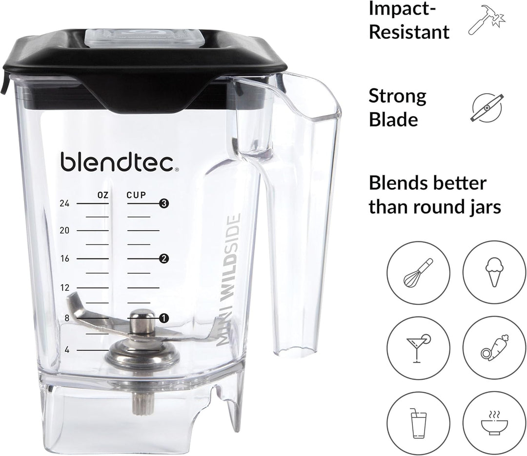 Blendtec 40-642-50 Mini WildSide Jar Behälter, 1.3 L, Transparent Mini-Glas von WildSide, Mini-Glas