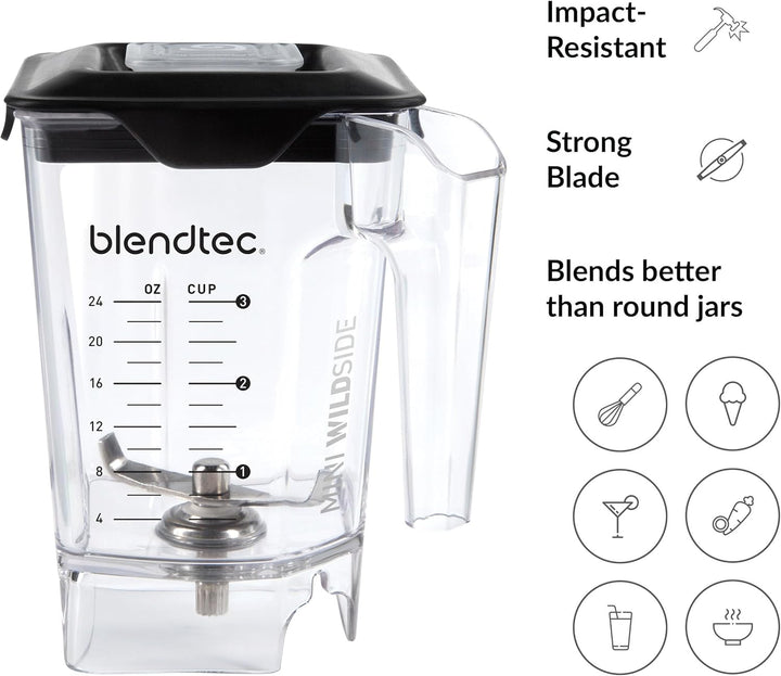 Blendtec 40-642-50 Mini WildSide Jar Behälter, 1.3 L, Transparent Mini-Glas von WildSide, Mini-Glas