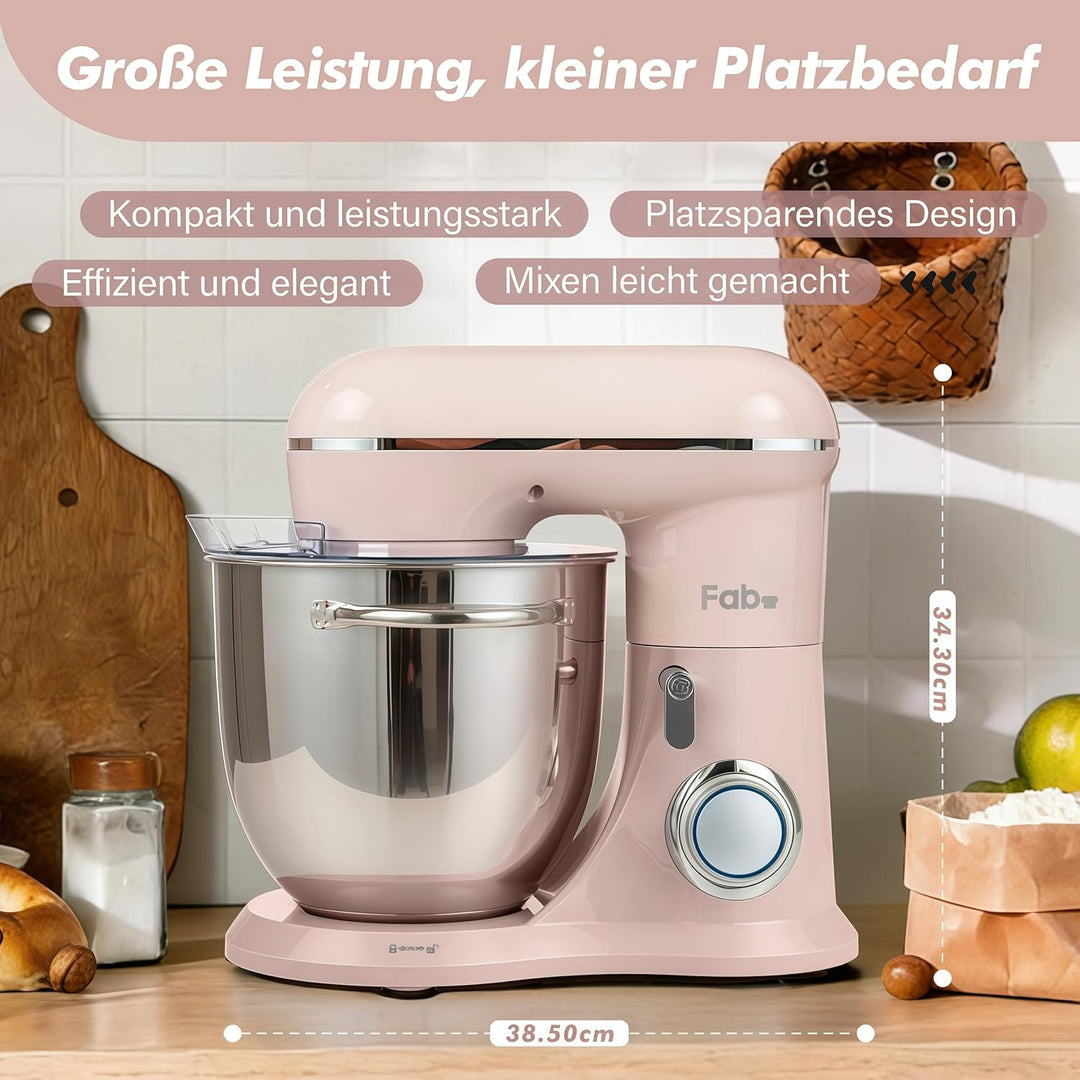 Fab-Serie 6L Küchenmaschine von Kitchen in the box, leistungsstarke Rührmaschine mit 1300W, 10 Gesch