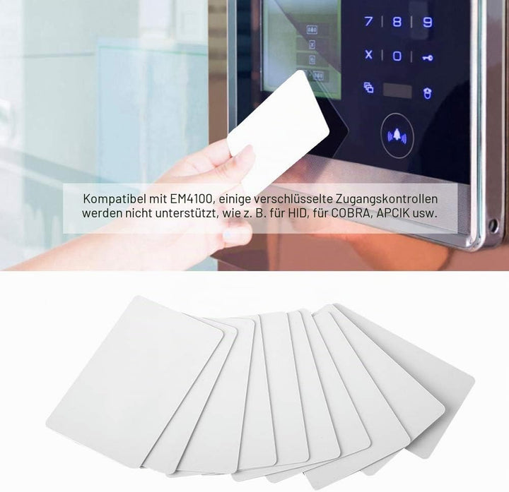 100 x RFID Karte Keycard/Schlüsselkarte 125KHz, EM4100 Smart Access Card, Classic RFID Proximity Sch