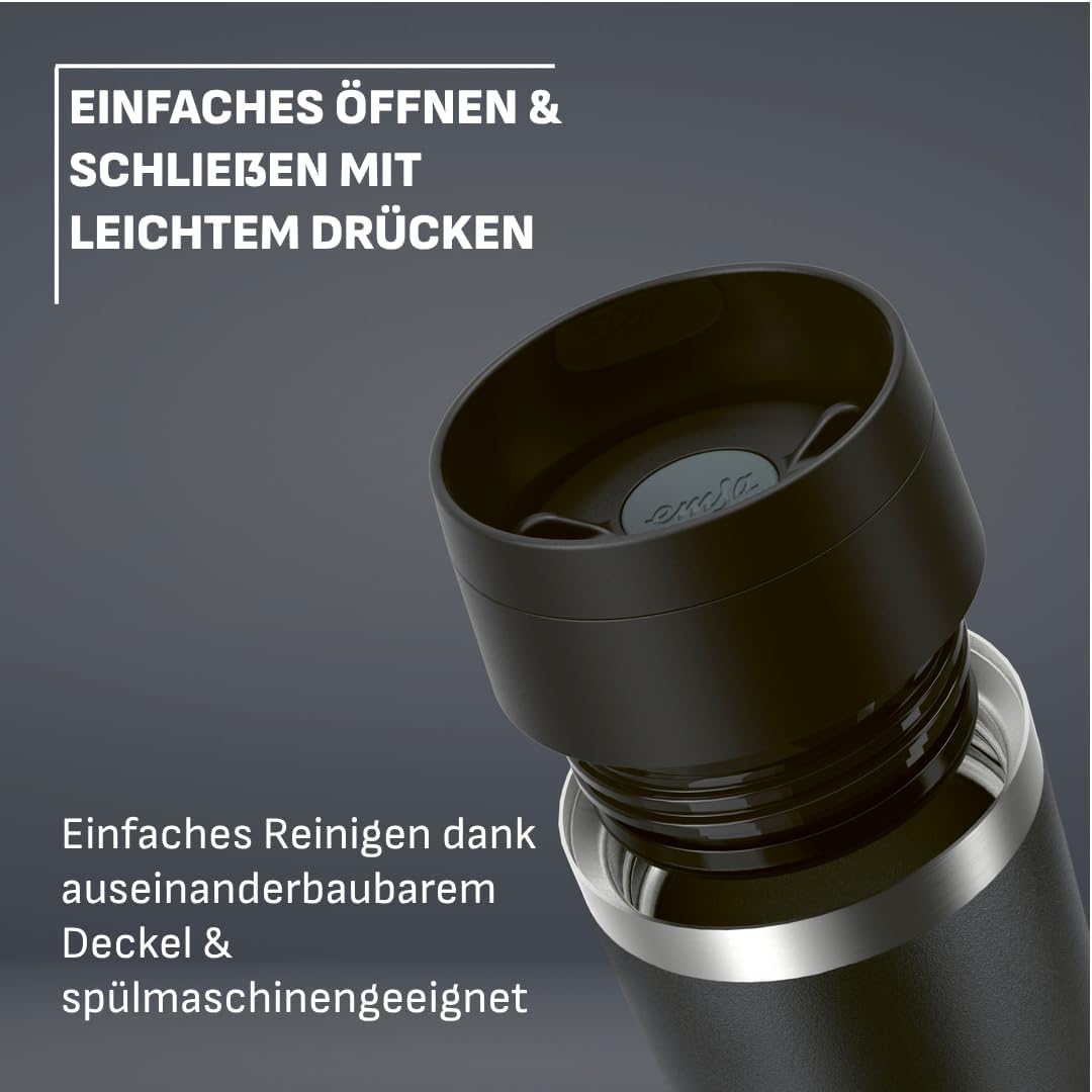 EMSA N2023550 Travel Mug Classic 0,5 Liter , neuer Komfort-Schraubverschluss , Edelstahl , 6h heiss