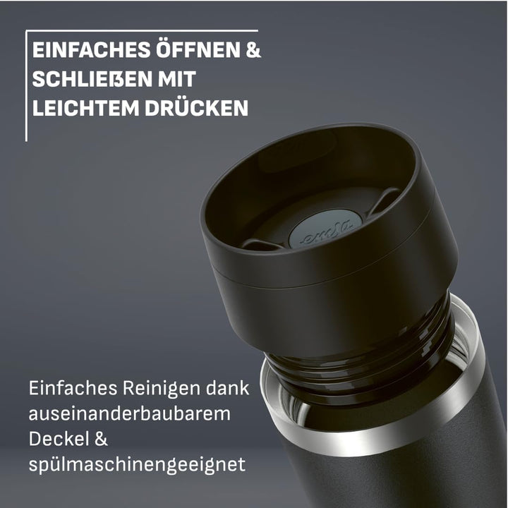 EMSA N2023550 Travel Mug Classic 0,5 Liter , neuer Komfort-Schraubverschluss , Edelstahl , 6h heiss