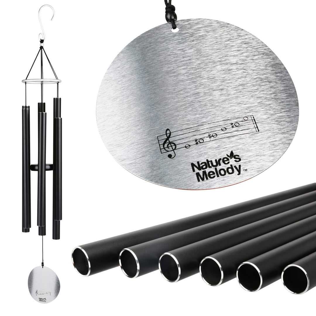 NATURE'S AT36BK MELODY - Aureole Tunes Klangspiel ca. 36 Zoll/ca. 91 cm, schwarz 36 Inch (91