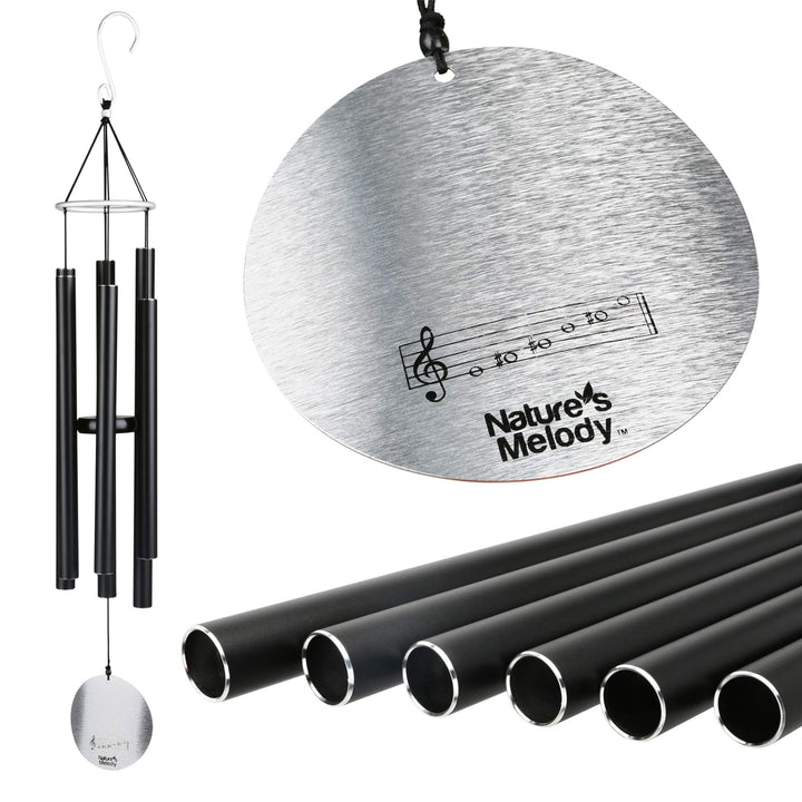 NATURE'S AT36BK MELODY - Aureole Tunes Klangspiel ca. 36 Zoll/ca. 91 cm, schwarz 36 Inch (91