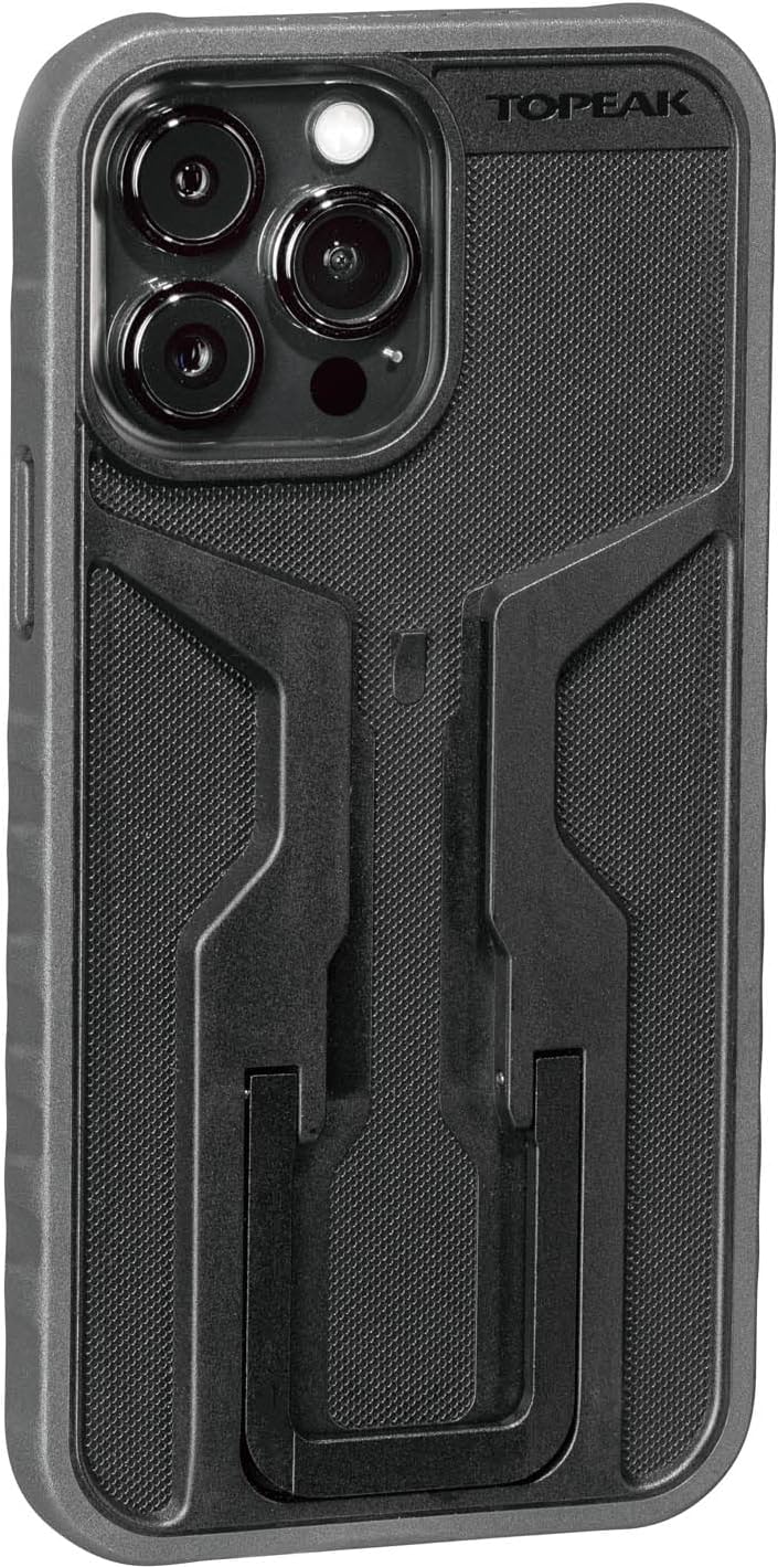 Topeak Unisex – Erwachsene RideCase für iPhone 13 Pro Max, Black/Gray, mit Halter Smartphone-Hüllen,
