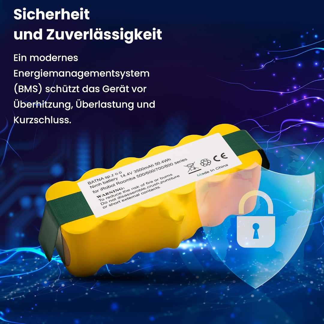 Extralink Ersatzakku kompatibel mit iRobot Roomba 500 - Batterie 14,4V 3000mAh für Akku Staubsauger