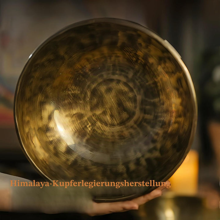 Fay Bless Handgefertigtes tibetisches Klangschalen-Set – Nepalesische Meditations-Klangschale für Yo