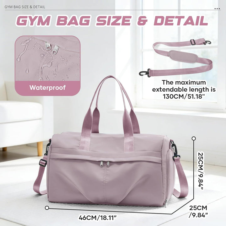 Sport Duffel Bag Damen Herren Sporttasche mit Schuhfach & Nassfach Reisetasche Handgepäck Tasche Spo