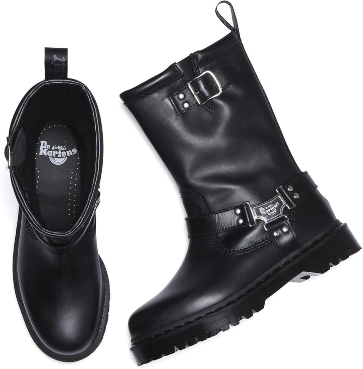 Dr. Martens Unisex-Erwachsene Anistone Hi Motorradstiefel 39 EU Schwarz, 39 EU Schwarz