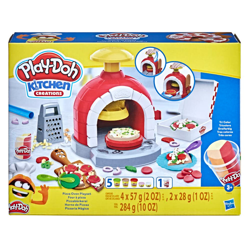 Play-Doh Kitchen Creations Pizzabäckerei Spielset mit 6 Dosen 8 Accessoires Pizzabäckerei Einzelbett