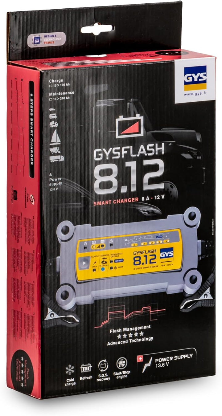 GYS GYSFLASH 8.12 029385 Automatikladegerät 12V 8A