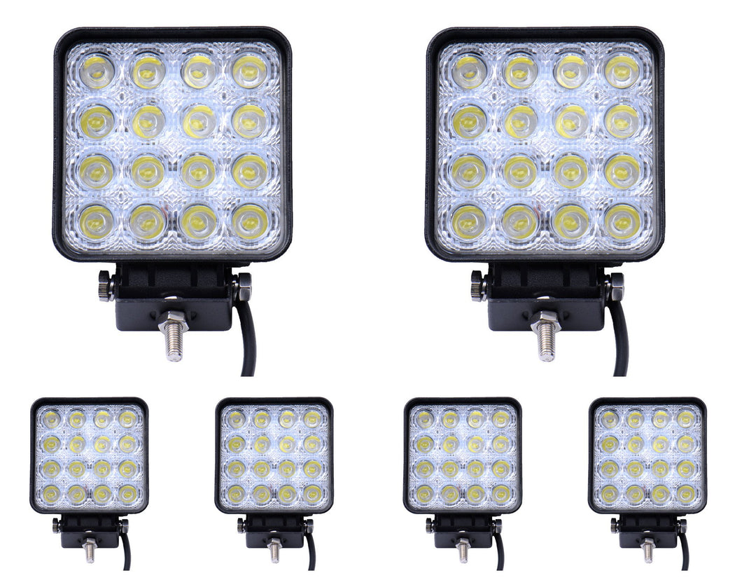 Greenmigo 6x 48W Led Scheinwerfer Offroad Lampe Flood Arbeitsscheinwerfer LED Arbeitslicht 12V 24V Z