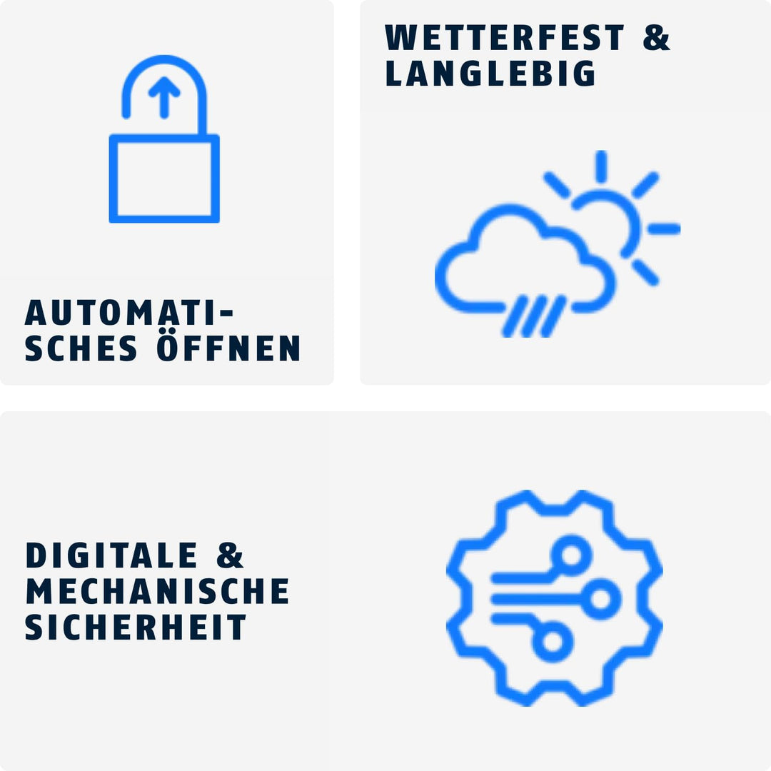ABUS smartes Vorhängeschloss EVEROX One - schlüsselloses Öffnen auf Knopfdruck - wetterfestes Smart