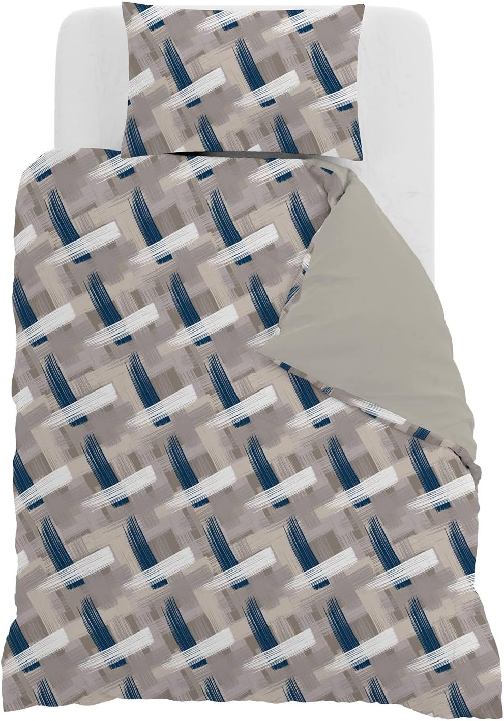 Fantasy Italian Bed Linen Bettbezug, Kleine doppelte, Mikrofaser, Pinselstrichen Pennellate Kleine D